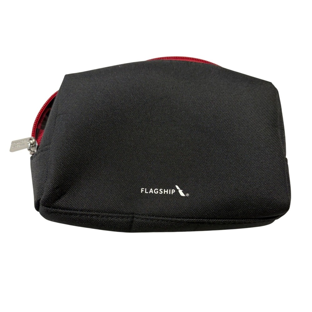 Brandon Blackwood American Airlines Flagship Amenity Kit Pouch Black Red Bag